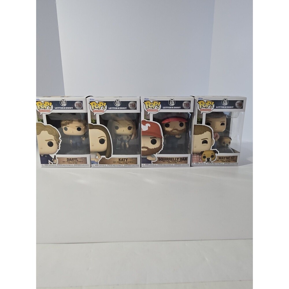Funko Pop! Letterkenny Set 4 Daryl Katy Squirrelly Dan Wayne Gus 1163-1166